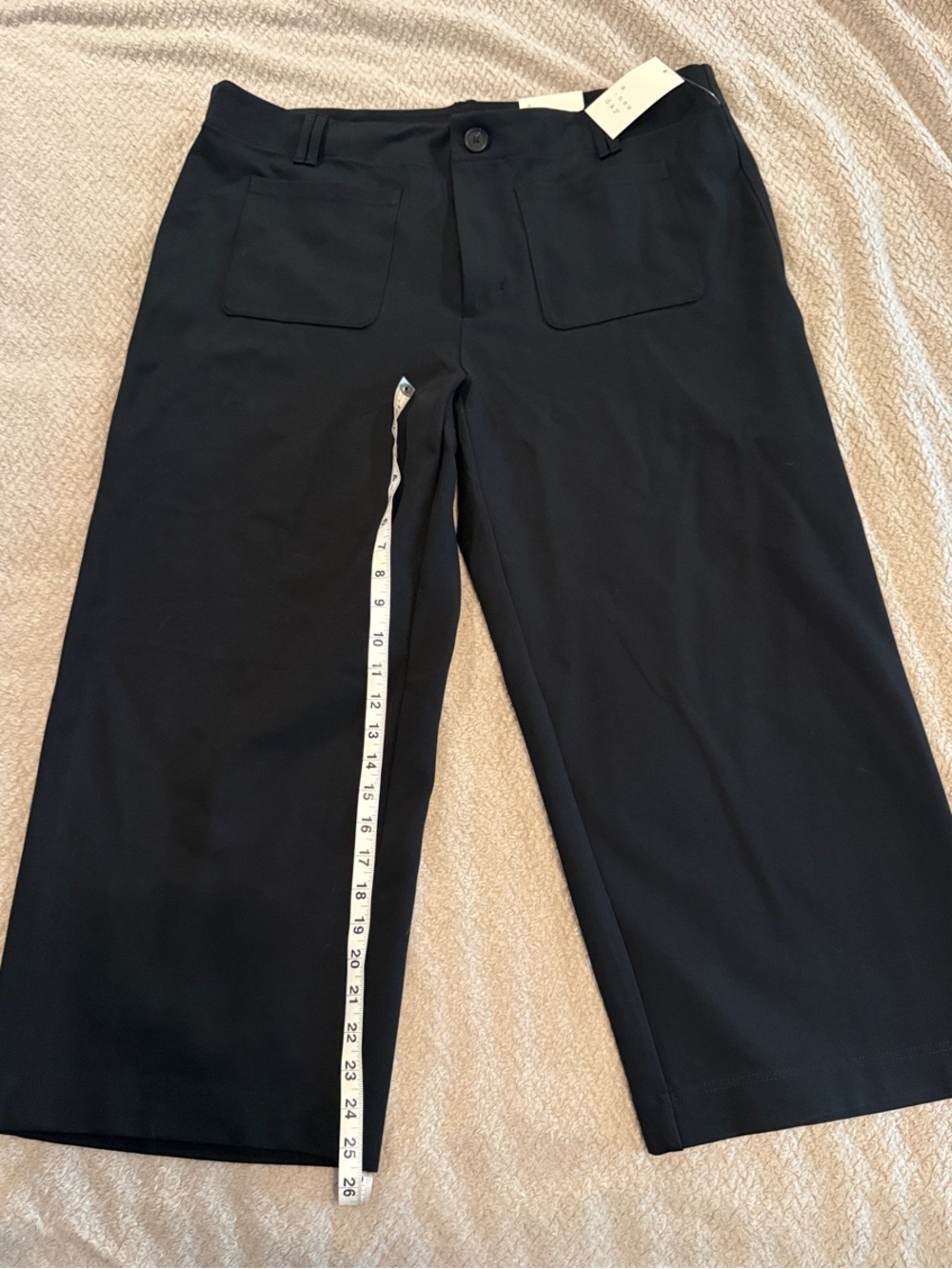 a new day Black Wide-Leg Crop Dress Pant - Sz 18